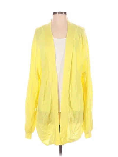 Pre-owned Crush Cashmere Cardigan Sweater In Yellow