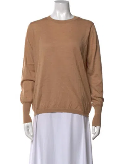 Pre-owned Crush Cashmere Cashmere Crew Neck Sweater In Neutrals