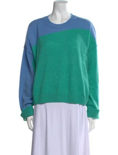 Pre-owned Crush Cashmere Colorblock Pattern Sweater In Multi