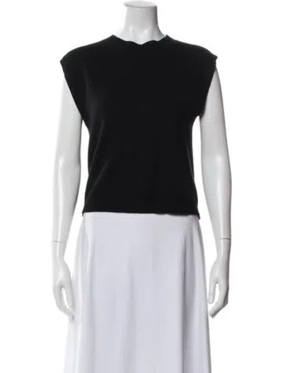 Pre-owned Crush Cashmere Crew Neck Sweater In Black