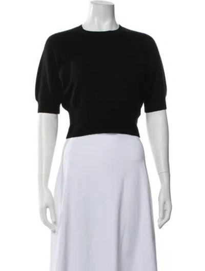 Pre-owned Crush Cashmere Crew Neck Sweater In Black
