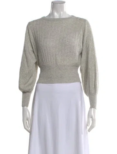 Pre-owned Crush Cashmere Crew Neck Sweater In Gray
