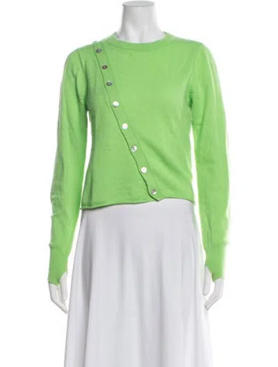 Pre-owned Crush Cashmere Crew Neck Sweater In Green