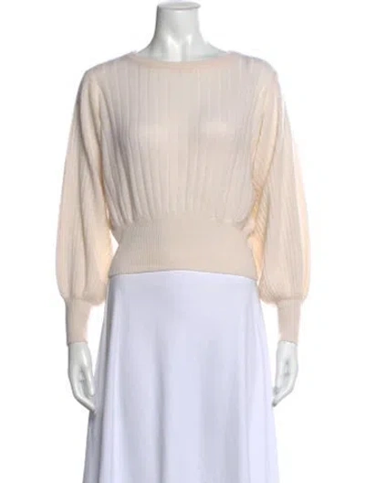 Pre-owned Crush Cashmere Crew Neck Sweater In Neutral