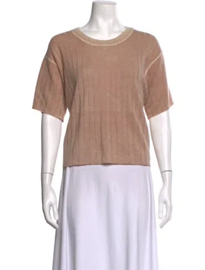 Pre-owned Crush Cashmere Crew Neck Sweater In Neutrals