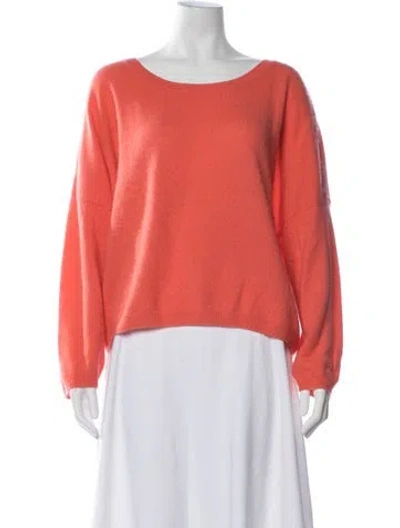 Pre-owned Crush Cashmere Crew Neck Sweater In Orange