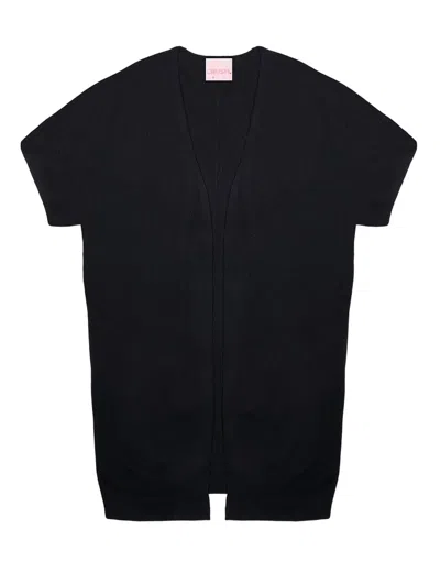 Crush Cashmere Fiji Maxi Kimono In Black