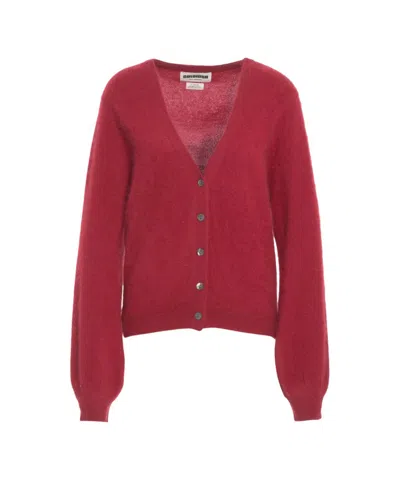 Crush Cashmere 'liusa' Cardigan In Red