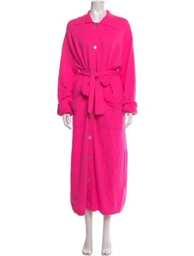 Pre-owned Crush Cashmere Mock Neck Sweater In Pink