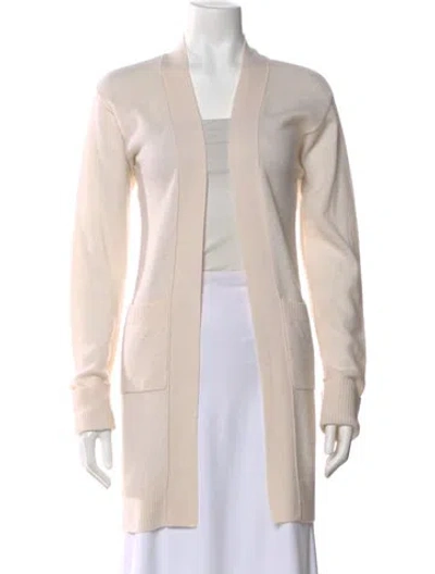 Pre-owned Crush Cashmere Open Front Sweater In Neutral