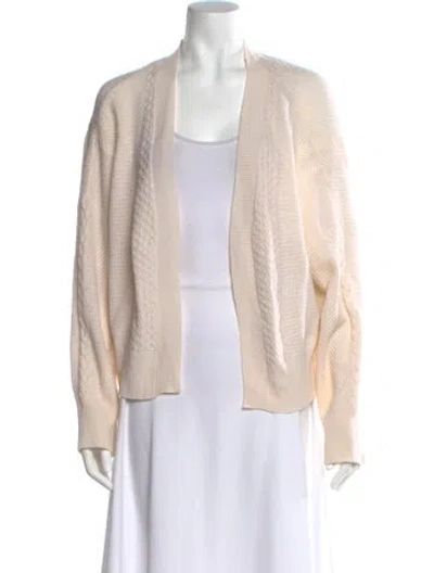 Pre-owned Crush Cashmere Open Front Sweater In Neutral