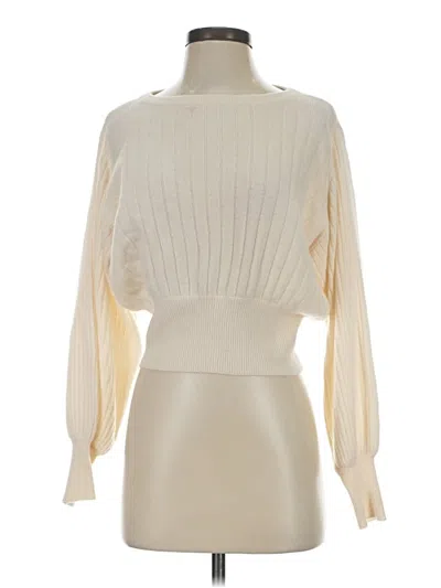Pre-owned Crush Cashmere Pullover Sweater In Ivory