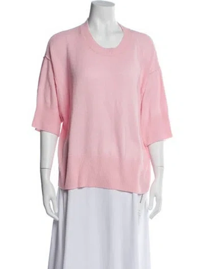 Pre-owned Crush Cashmere Scoop Neck Sweater W/ Tags In Pink