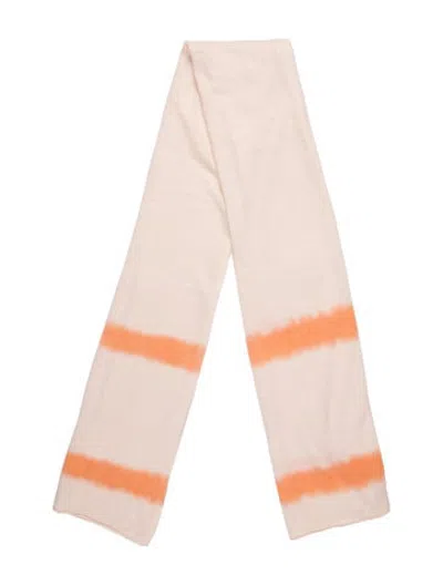 Pre-owned Crush Cashmere Tie-dye Print Scarf In Orange