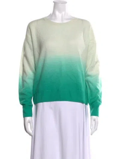 Pre-owned Crush Cashmere Tie-dye Print Sweater In Green