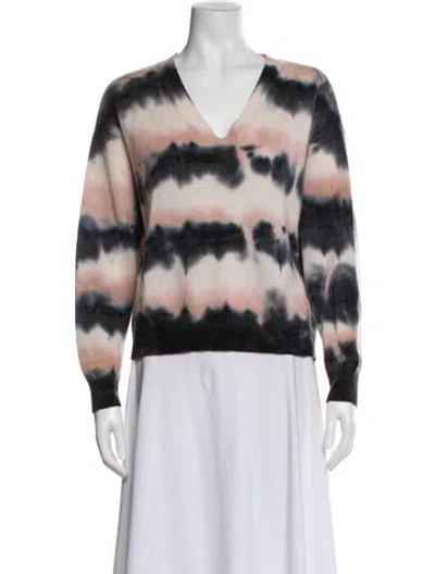 Pre-owned Crush Cashmere Tie-dye Print Sweater In Neutral