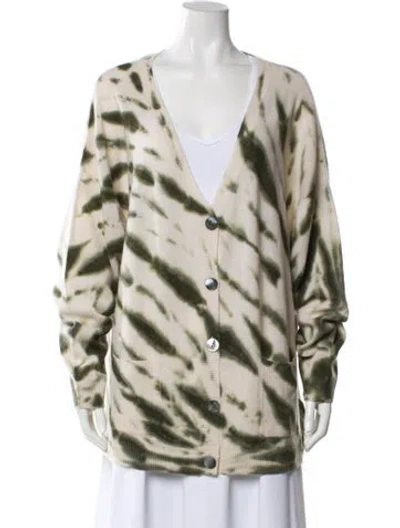 Pre-owned Crush Cashmere Tie-dye Print Sweater In Neutral
