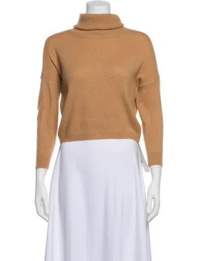 Pre-owned Crush Cashmere Turtleneck Sweater In Neutral