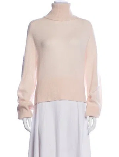 Pre-owned Crush Cashmere Turtleneck Sweater In Pink