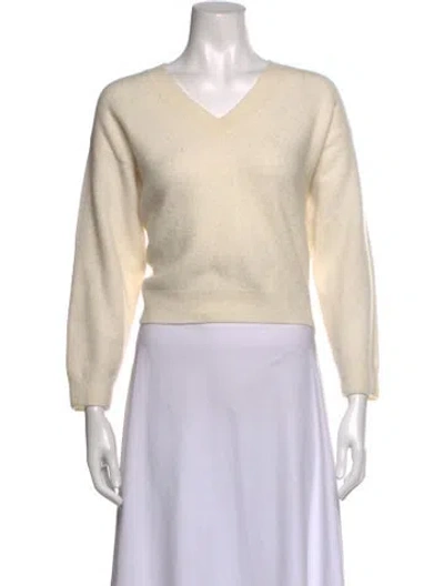 Pre-owned Crush Cashmere V-neck Sweater In Neutrals