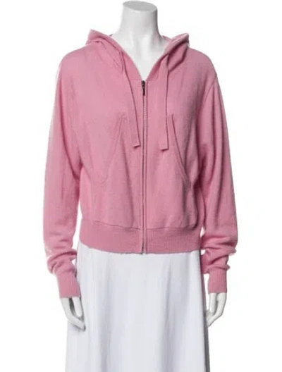 Pre-owned Crush Cashmere V-neck Sweater In Pink
