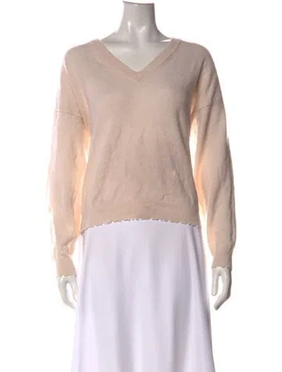 Pre-owned Crush Cashmere V-neck Sweater In Pink