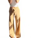 Crush Cashmere Wide Leg Pant In Caramel In Brown