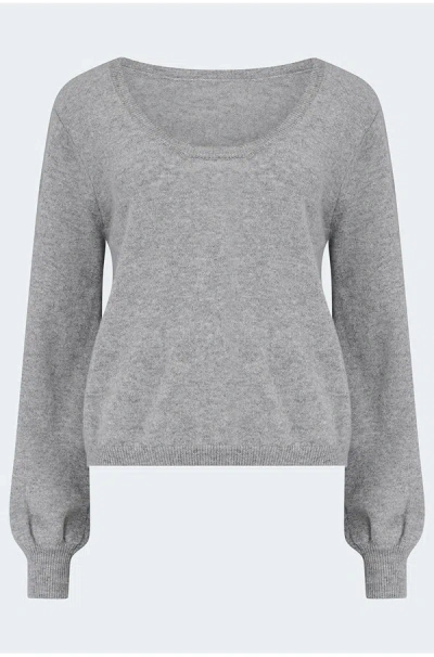 Crush Cathy Scoop Jumper In Koala In Gray