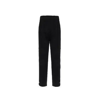 Crush Collection Pleated Tapered Pants In Black