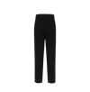 Crush Collection Silk And Wool Pleated Pants In Black
