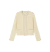 Crush Collection Bouclé Jacquard Classic Jacket In Yellow