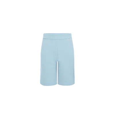 Crush Collection Cashmere Shorts In Blue