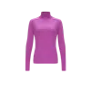 Crush Collection Silk And Cashmere Ribbed Turtleneck Top In Green