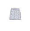 Crush Collection Houndstooth Skirt In Brown