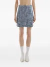 Crush Collection Patterned Skirt In Blue