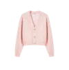 Crush Collection Sequined Short Cardigan In Pink