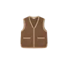 Crush Collection Teddy Bouclé Waistcoat In Brown
