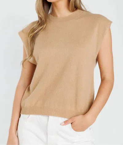 Crush Colorush Lucca Crew Tank Top In Camel In Brown