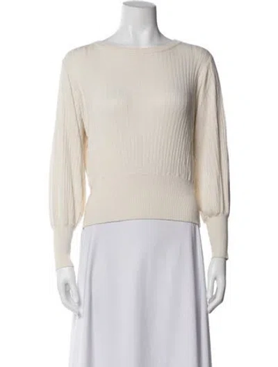 Pre-owned Crush Crew Neck Sweater In White