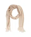 Crush Fringed Scarf In Neutral