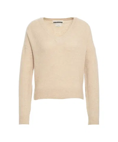 Crush Lucia' V-neck Sweater In Neutral