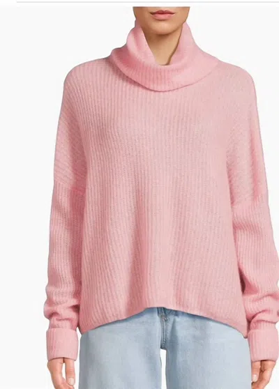 Crush Mahalia Amara Cashmere-blend Turtleneck Sweater In Rose In Multi