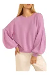 Crush Mimi Puff Balloon Sweater In Mauve In Pink