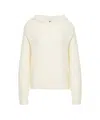 Crush Plush Knit Hoodie With Relaxed Fit And Hood In White