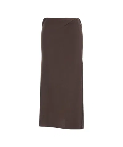 Crush Riviera' Midi Skirt In Brown