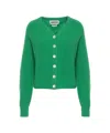 Crush Semara' Cashmere Cardigan In Green