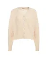 Crush Semara' Cashmere Cardigan In Neutral
