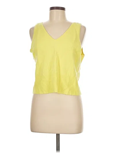 Pre-owned Crush Sleeveless Top Yellow V-neck Tops