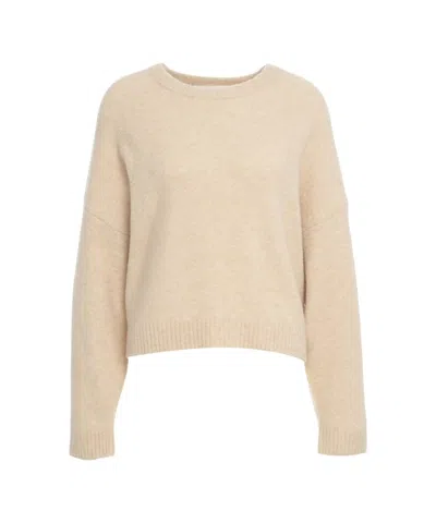 Crush Soft Textured Mohair Blend Sweater In Neutral