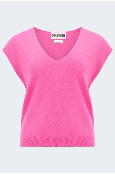Crush Venus V Tank In Punch In Pink